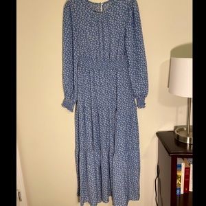 SHEIN Floral, Bishop Sleeve, Casual Dress